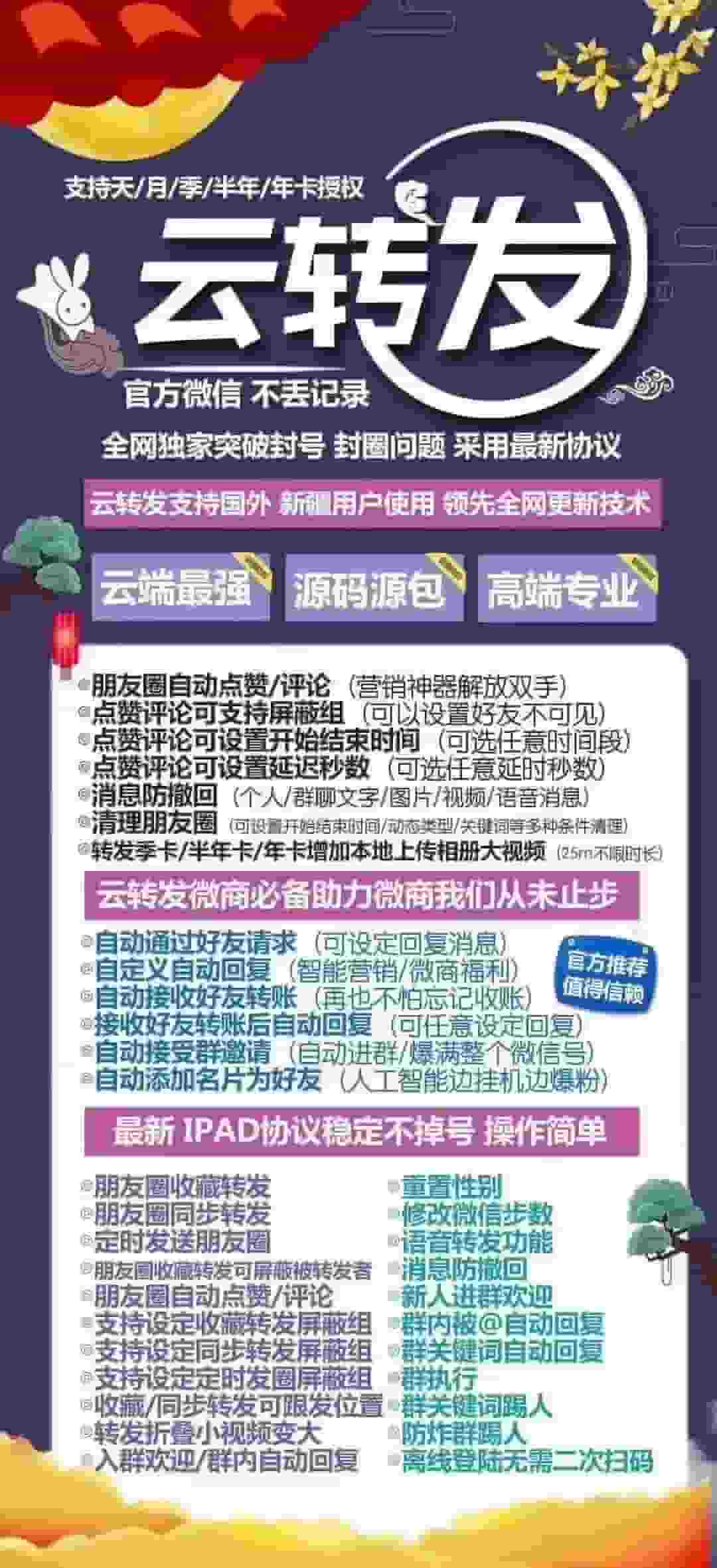 【云端云分享改名云转发官网月卡年卡激活授权码】官方微信